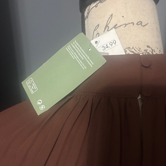 H&M Chocolate Brown Pleated Blouse - Picture 2 of 6